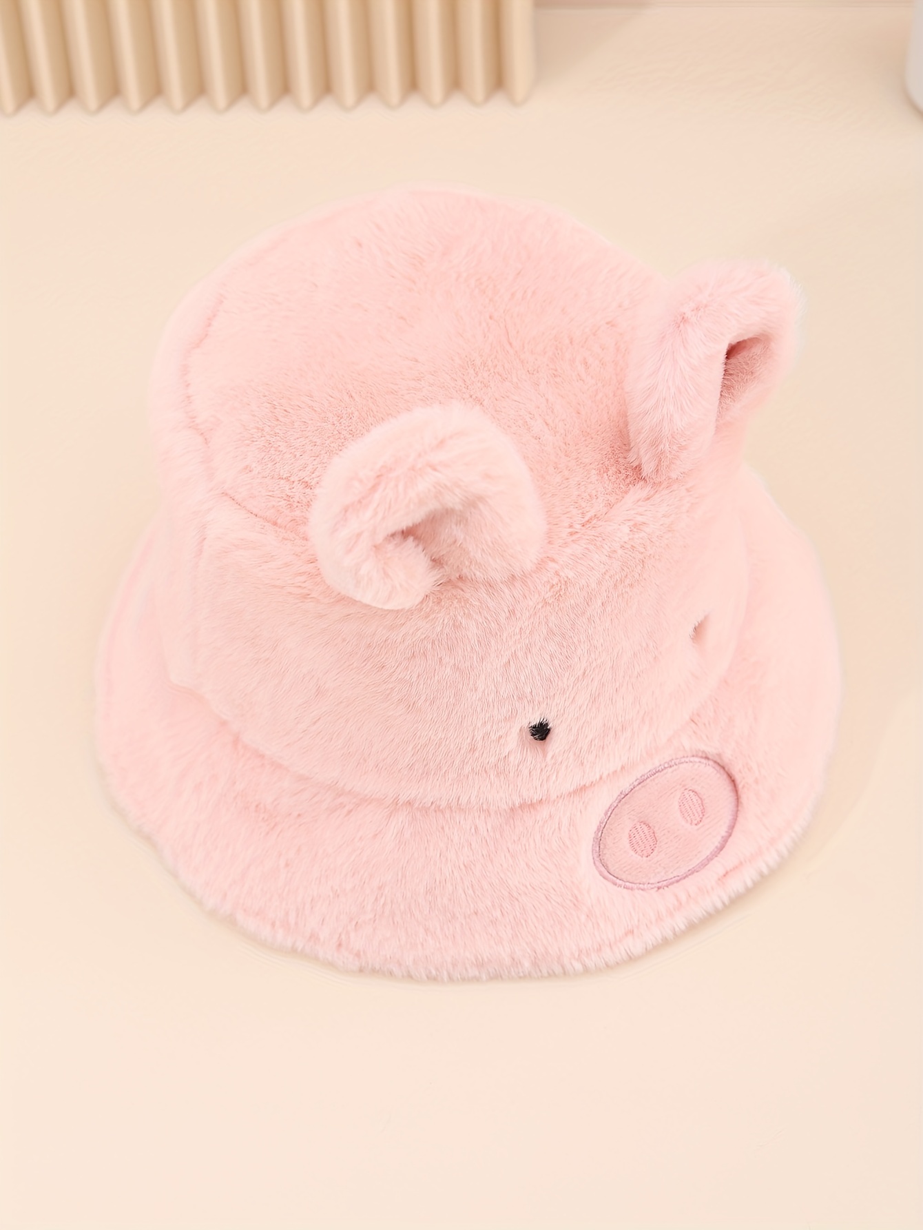 Funny Pink Pig Face Bucket Hat Foldable Lightweight Packable