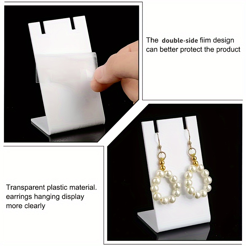 PH 10pcs Earrings Holder Organizer, Single Pair L-Shape Jewelry Displays Stand Showcase Earrings Display for Jewelry