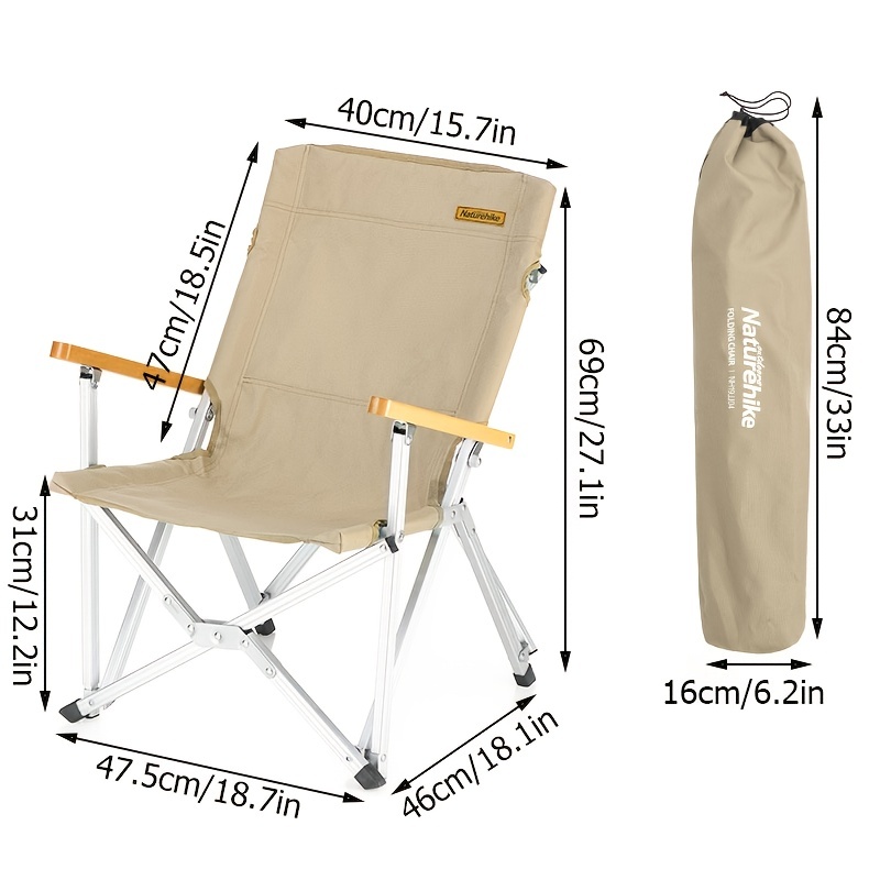 Naturehike Camping Moon Chair Lightweight Portable Aluminum Alloy Seat  Folding Backpack Chair Outdoor Hiking Fishing Beach Chair