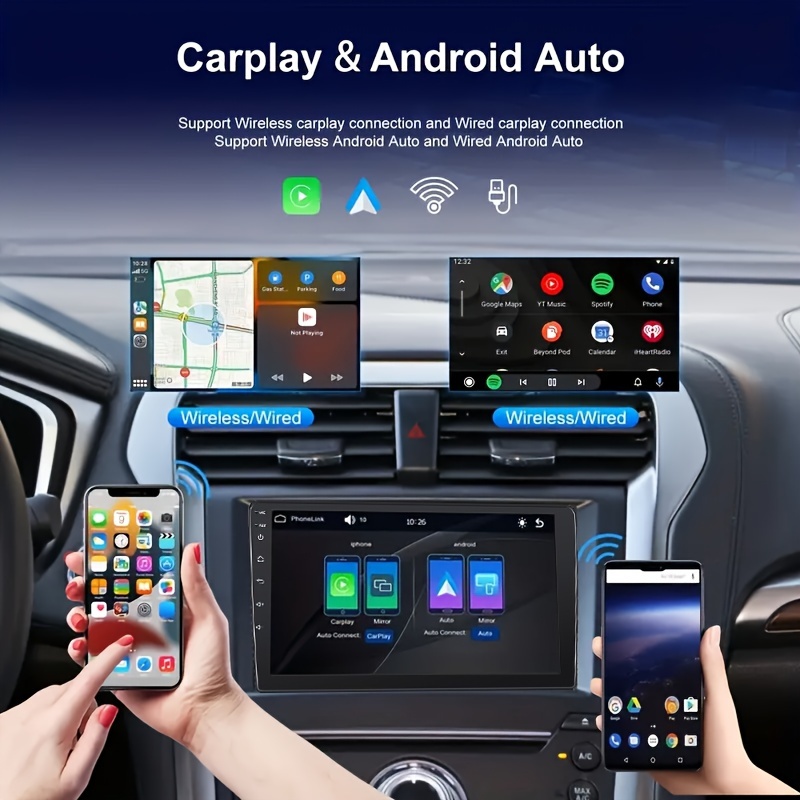 Android 12 2+ Single Din Car Radio Stereo Carplay Android - Temu