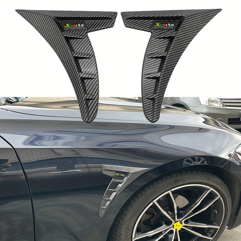 2pcs Car Fender Side Vents Air Flow Intake Hole Grille Sticker Cover Car  Styling Exterior Accessories