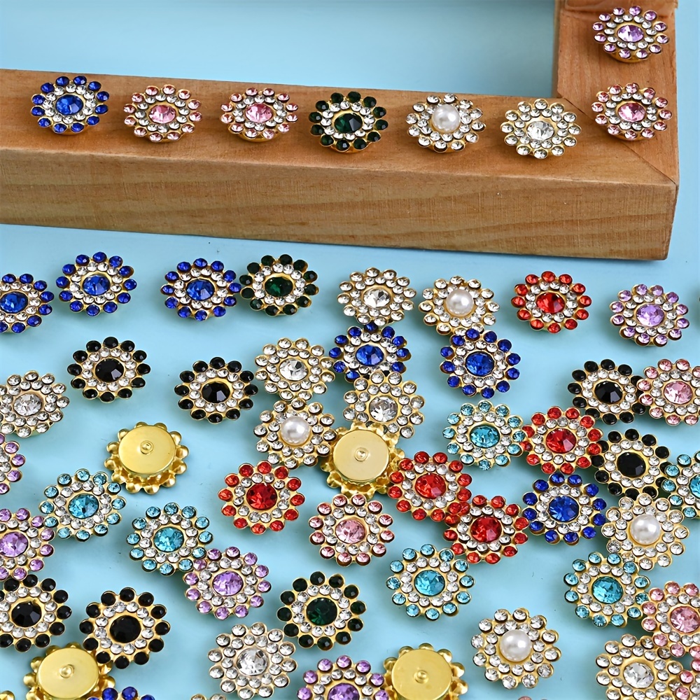 6 piezas, botones joya botones decorativos para ropa de bebe