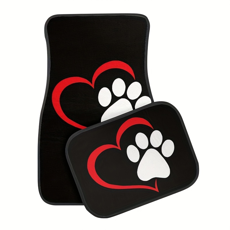 Paws Print Heavy Duty Car Floor Mats Full Set Front Rear - Temu