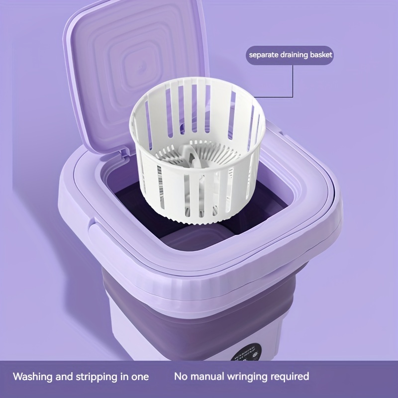 Portable Washing Machine, Mini Washer 9L High Capacity with 3 Modes Deep  Cleaning for Underwear, Baby Clothes, or Small Items, Foldable Washing
