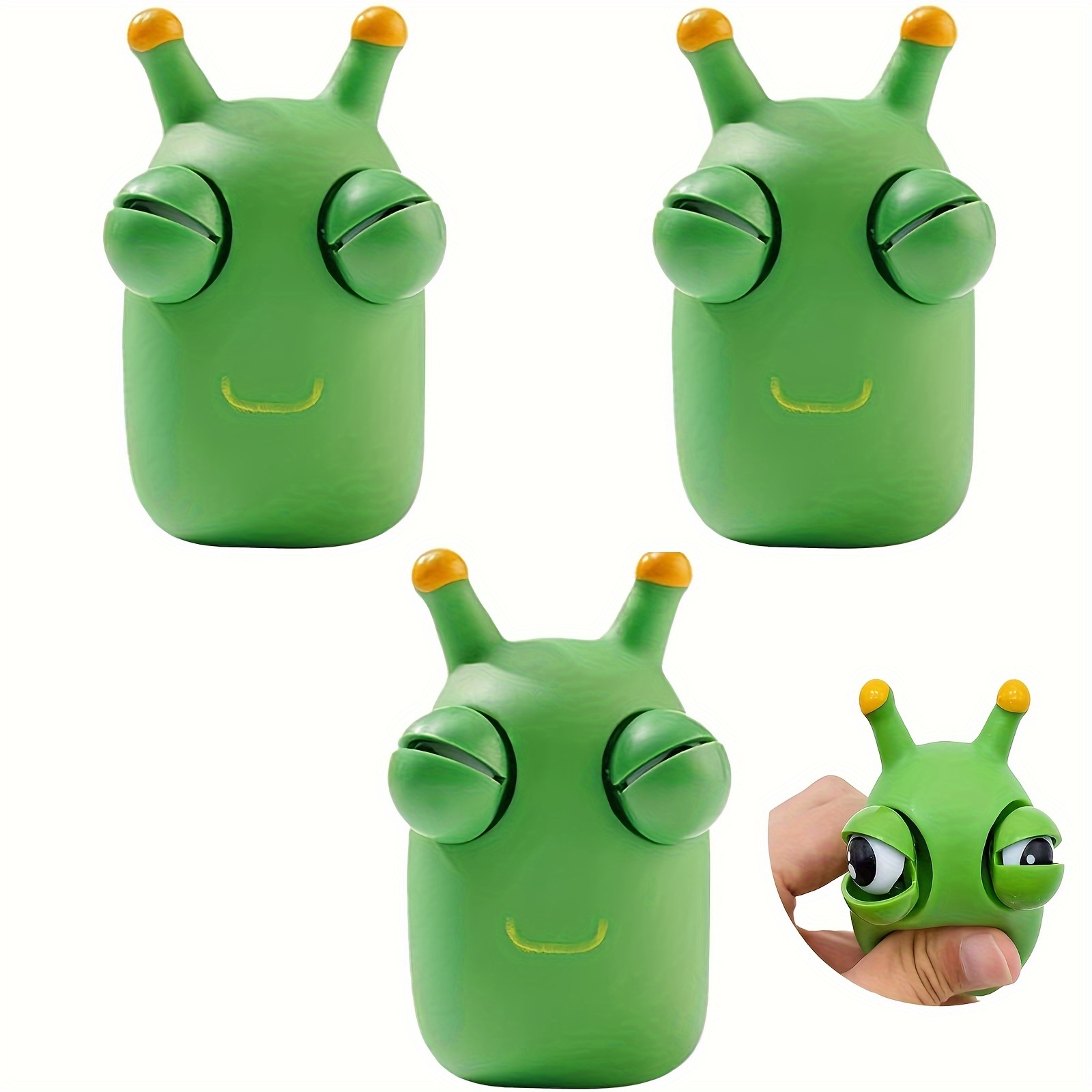 Green Worm Squeeze Toy Stress Reduction Fidget Toys Pinch - Temu