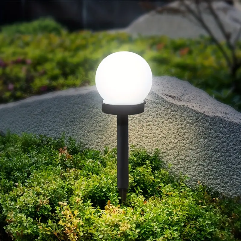 3 Sets Outdoor Waterproof Solar Light, Energy Circular Bubble Shaped Ground  Mounted Lawn Lamp, 10cm, Aesthetically Decorated Lighting, Courtyard