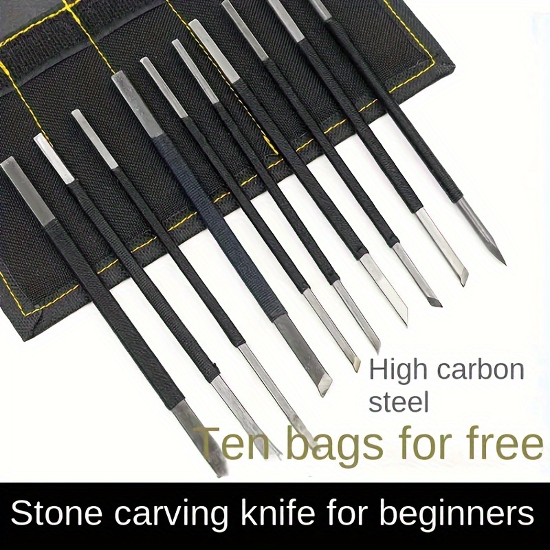 Stone Carving Set Stone Engraving Tools Stone Carving Chisel Set Seal Engraving  Kit Seal Cutting Knife Set Tungsten Carbide Knife 