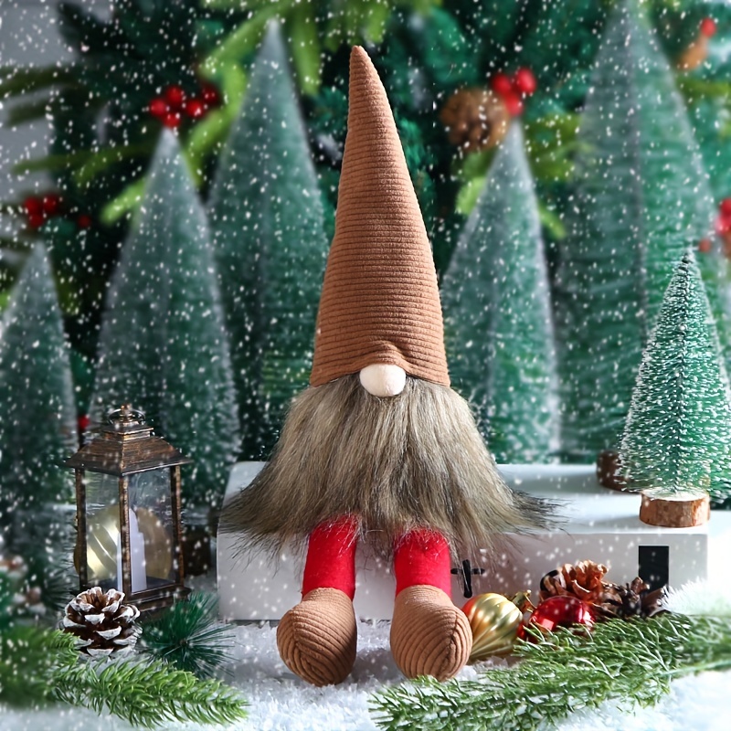 クリスマスの足の長い人形は森風の顔のない老人人形です - Temu Japan