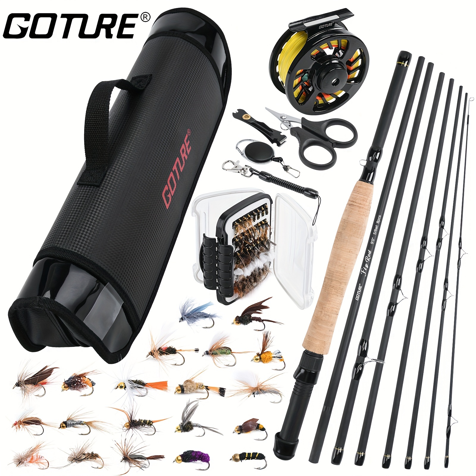 Fly Fishing Combo Rod Reel, Fly Fishing Goture Reel