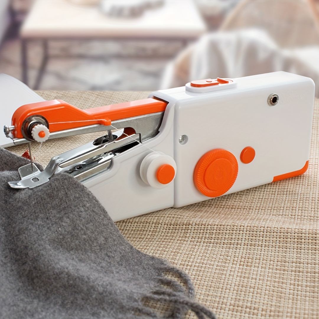 HEEPDD Mini máquina de coser manual, máquina de coser portátil de bolsillo,  máquina de coser púrpura ligera para herramientas de costura para el