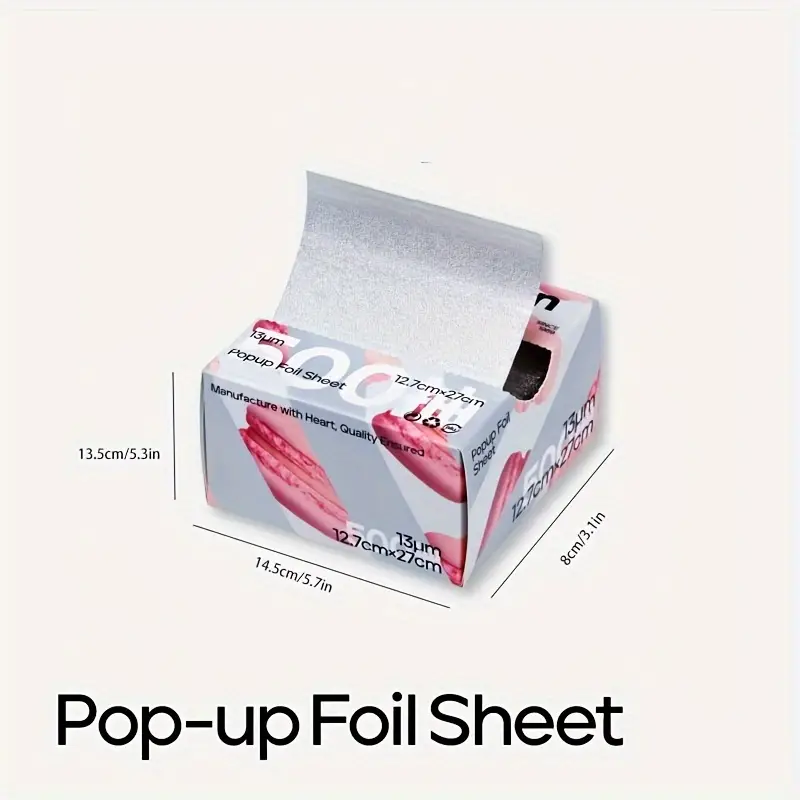 500 Foil Sheets, Embossed Sheets Silvery Aluminum Foil Pop-up Dispenser,  Hair Coloring Foil, 500 Pre-cut Sheets Non-slip Textured Sheets For Hair  Foil Coloring And Highlighting Sheet Applications - Temu