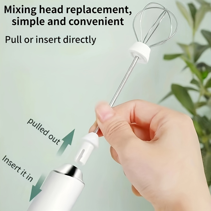 Electric Milk Frother, Double Whisk Foam Maker, 1 Exchangeable Stirring  Heads Handheld Electric Milk Frother, 3 Speeds Coffee Mixer, Egg Beater,  Rechargeable Foam Maker Tools, Handheld Electric Blender, Kitchen  Accessaries - Temu