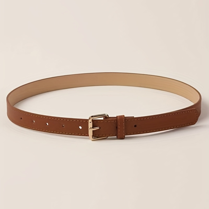 Golden Square Pin Buckle Belt Casual Unisex Plus Size