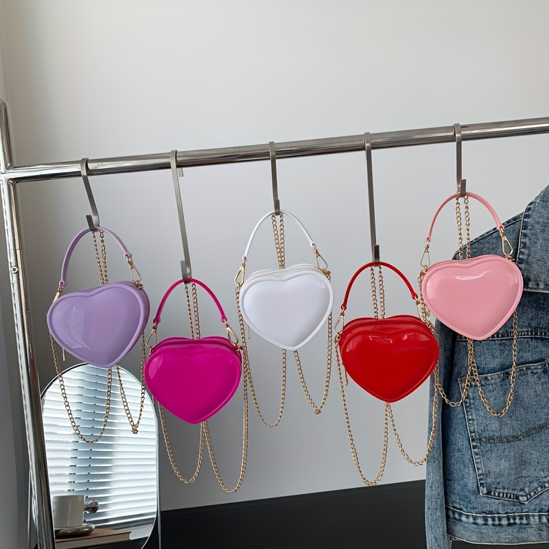 Mini Heart Shaped Novelty Bag Cute Jelly Crossbody Bag - Temu