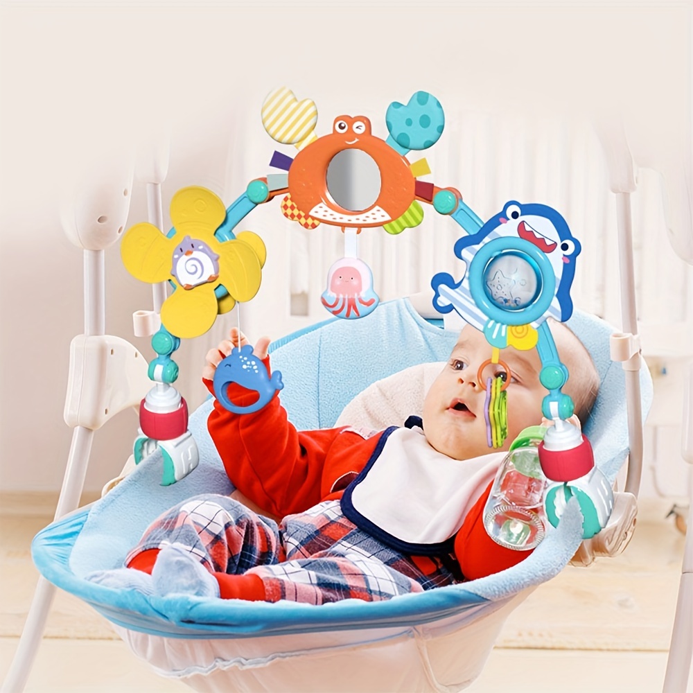 JYSPORT Jouet lit bébé - spirale d'activités - poussette, siège auto -  Jouet en peluche suspendu pour bébé - de 0 à 36 mois Taille unique ours