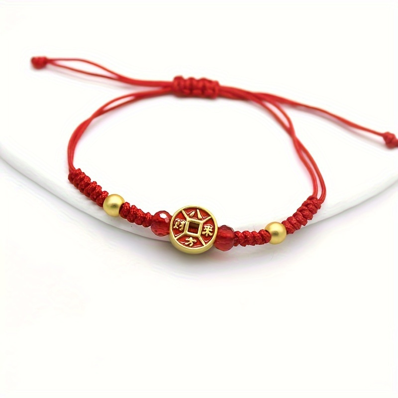 2024 New Year Bracelet Money Dragon Red Rope Bracelets Chinese Lucky