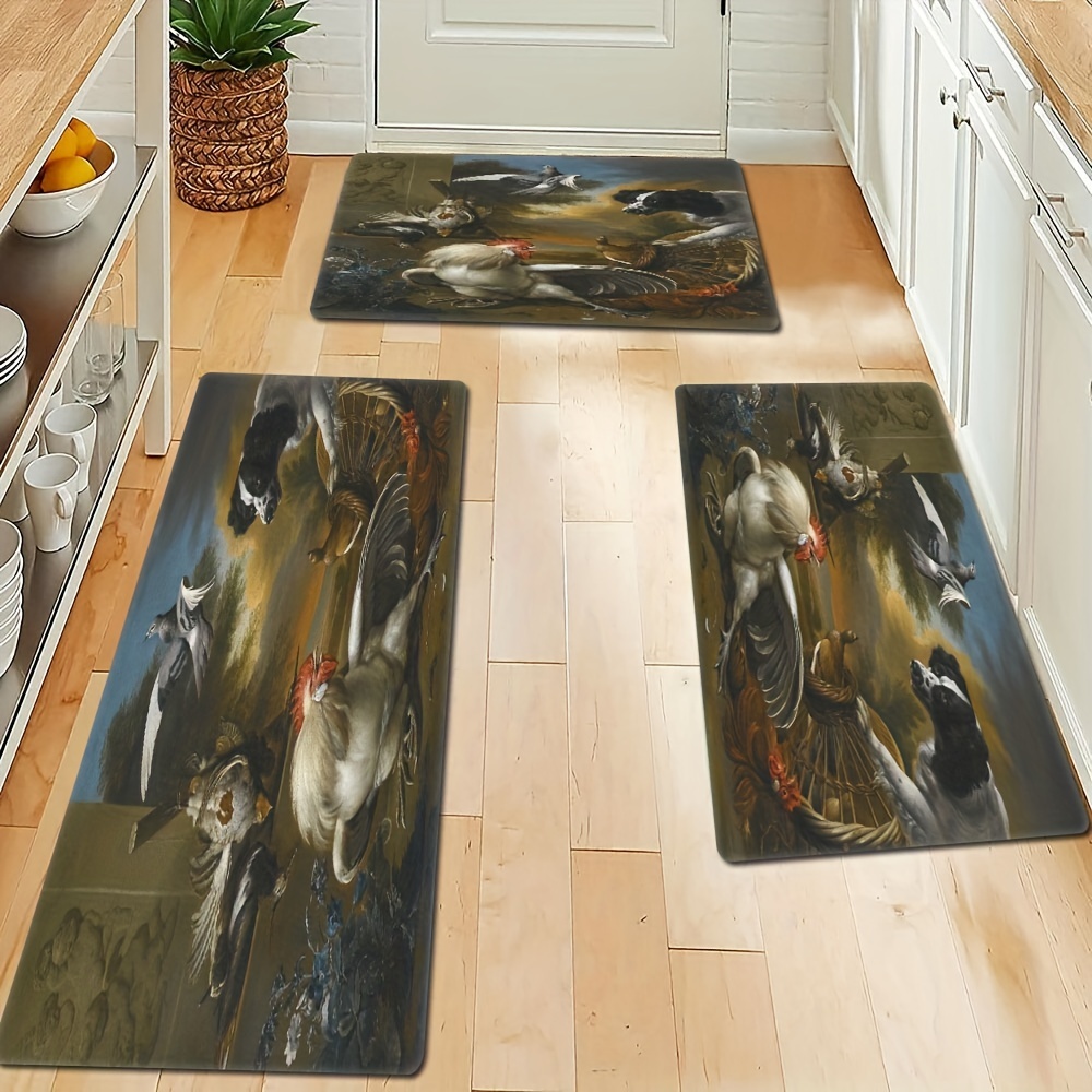 Soft Thickened Kitchen Mat Non-slip Rooster-proof Floor Mat Rustic Waterproof