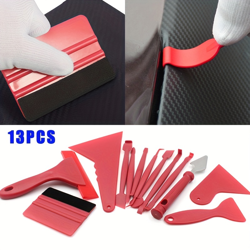 Squeegee Vinyl Wrap Kit Tools Car Film Plastic Scraper Utility