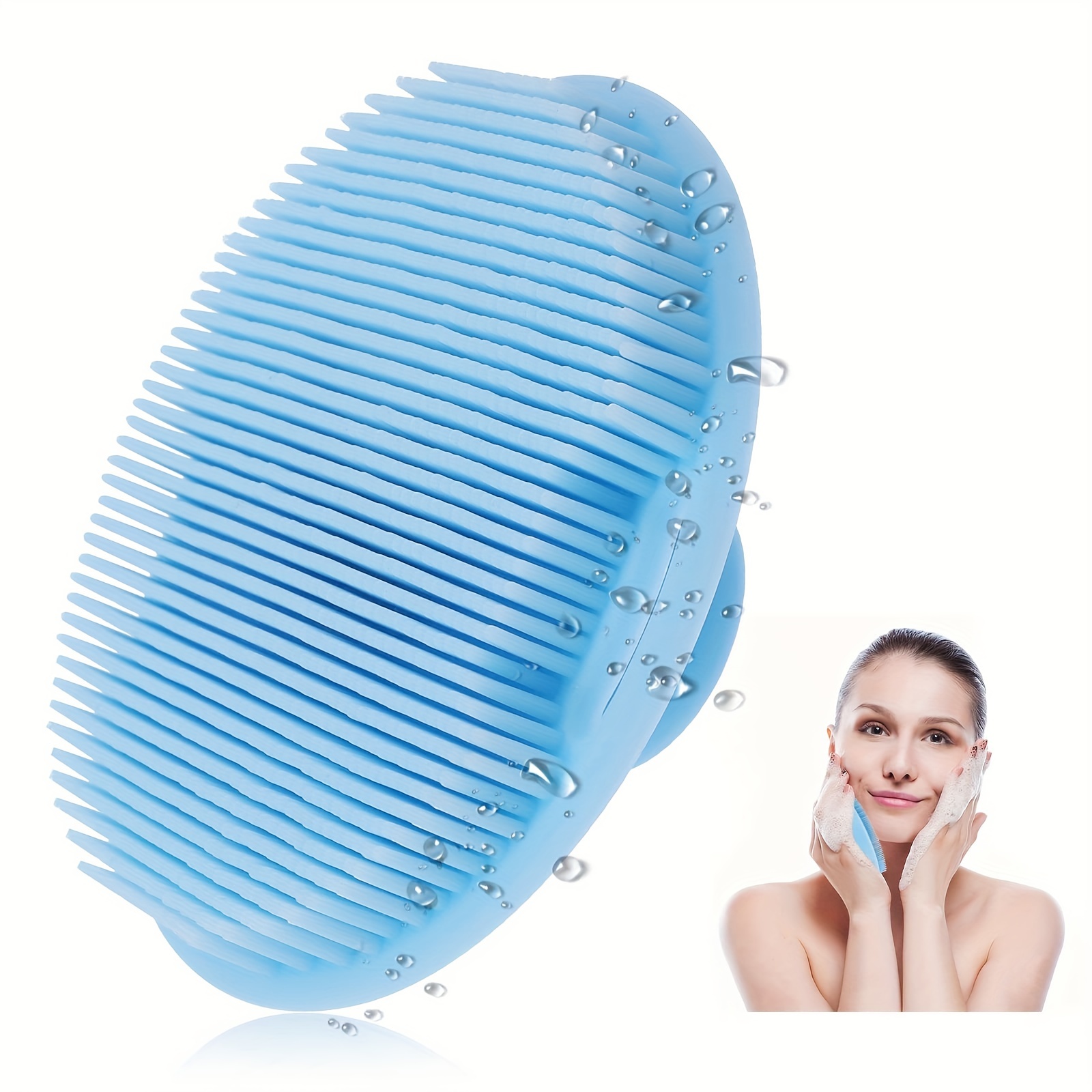 Soft Silicone Body Cleansing Brush Shower Scrubber, Gentle