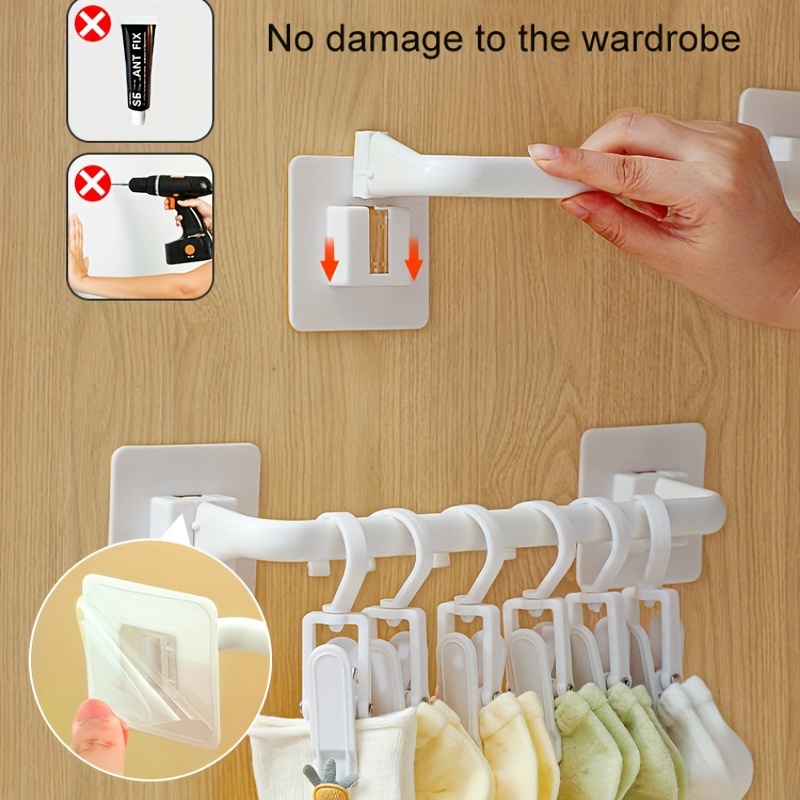 Punchfree Baby Clothes Hanging Storage Rods With - Temu