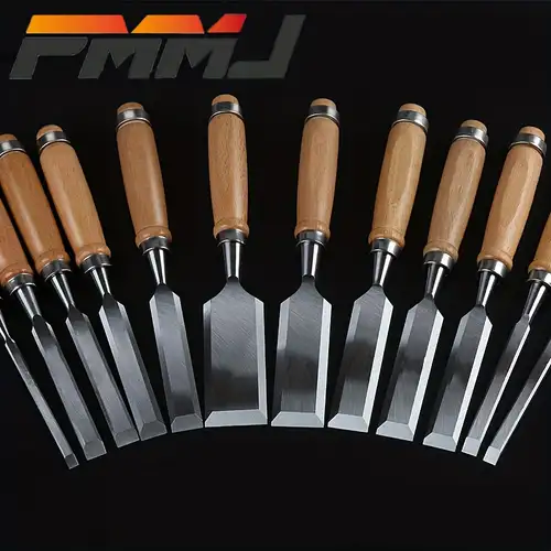 Wood Chisel Chizzle Tools Set With Beech Handles Chrome - Temu