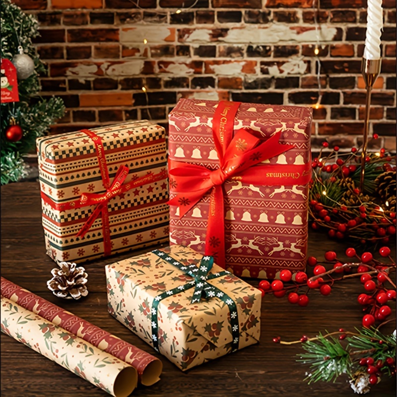 New Christmas Wrapping Paper Gift Paper Christmas Party Gift - Temu