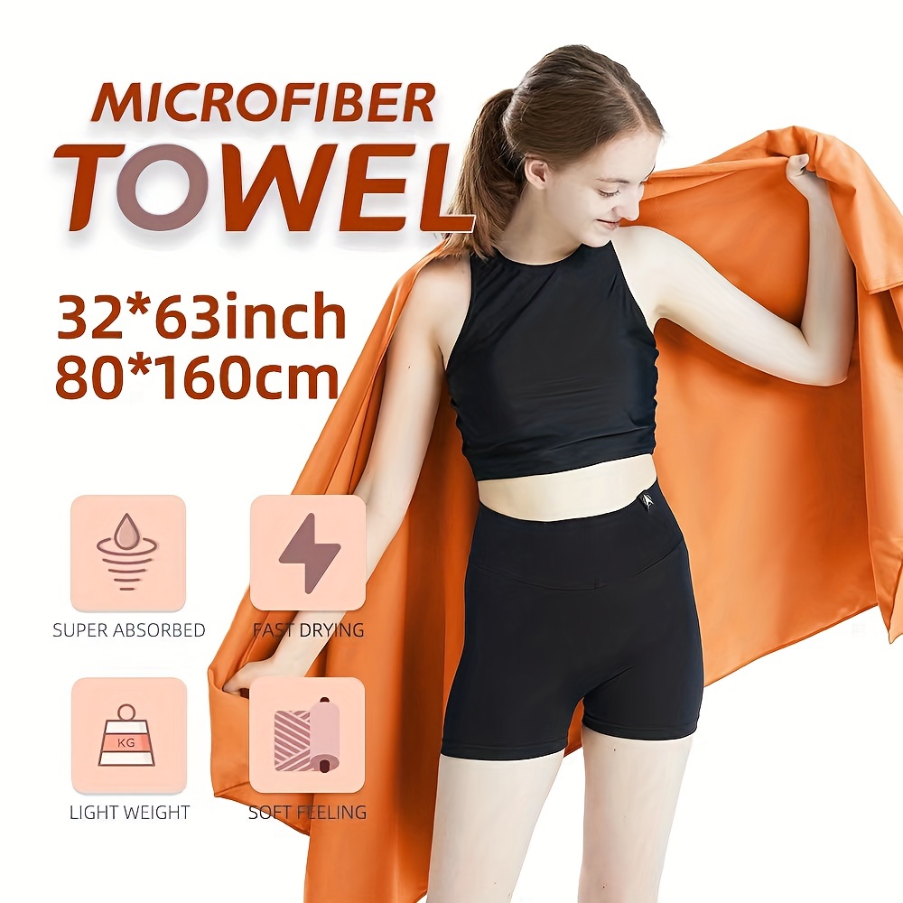 Microfiber Suede Sport Towel Compact Fast Drying Travel Gym Beach Yoga  Light