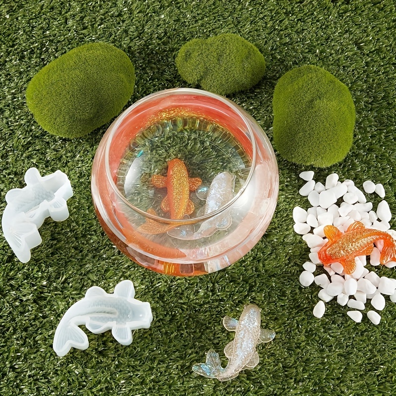 Koi Carp Silicone Resin Mold Diy Goldfish Pendant Epoxy - Temu