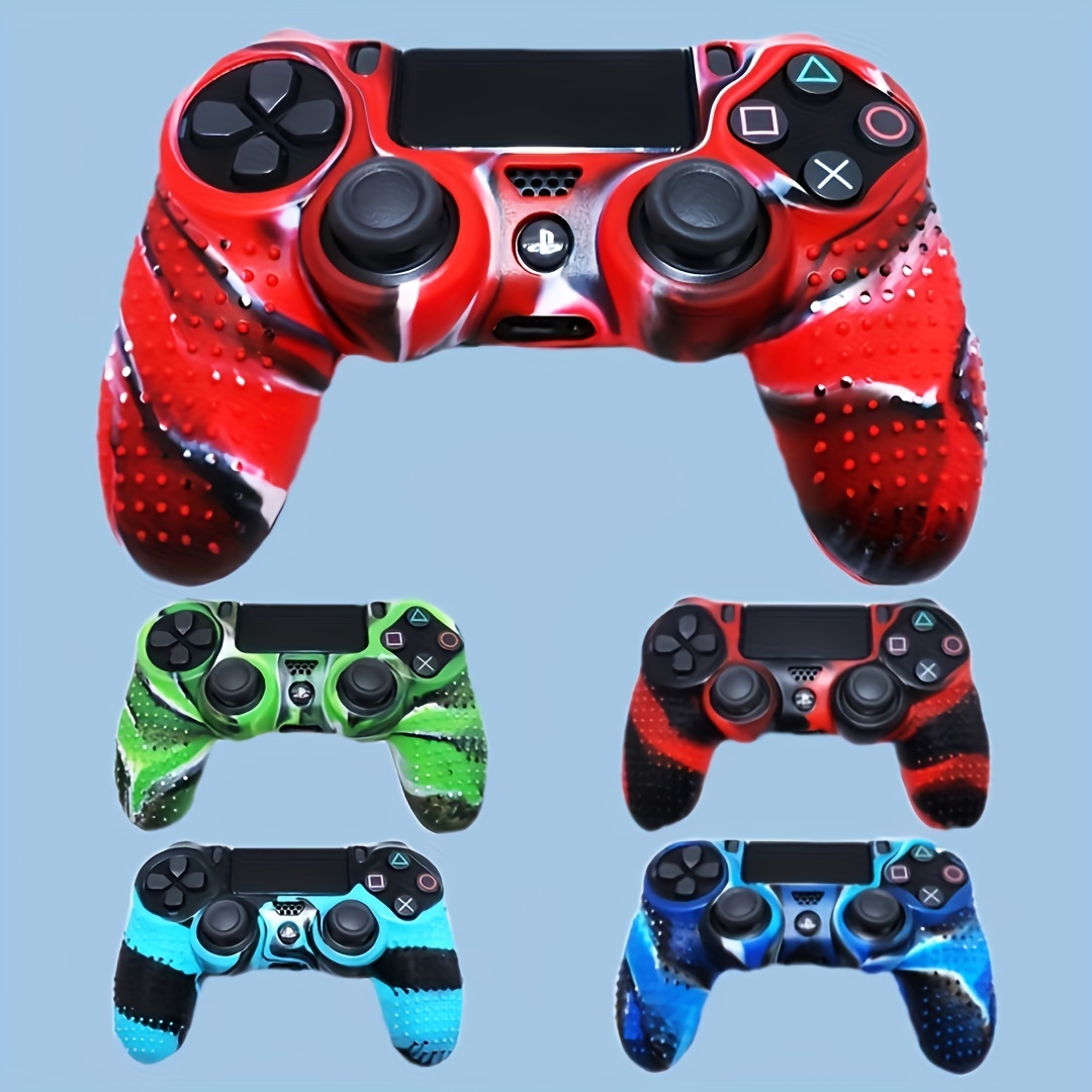 PS4 Controller Skin, BRHE Anti-Slip Grip Silicone Cover Protector Case  Compatible with PS4 Slim/PS4 Pro Wireless/Wired Gamepad Controller with 2  Cat Paw Thumb Grip Caps (Red), Video Gaming, Gaming Accessories, Cases 