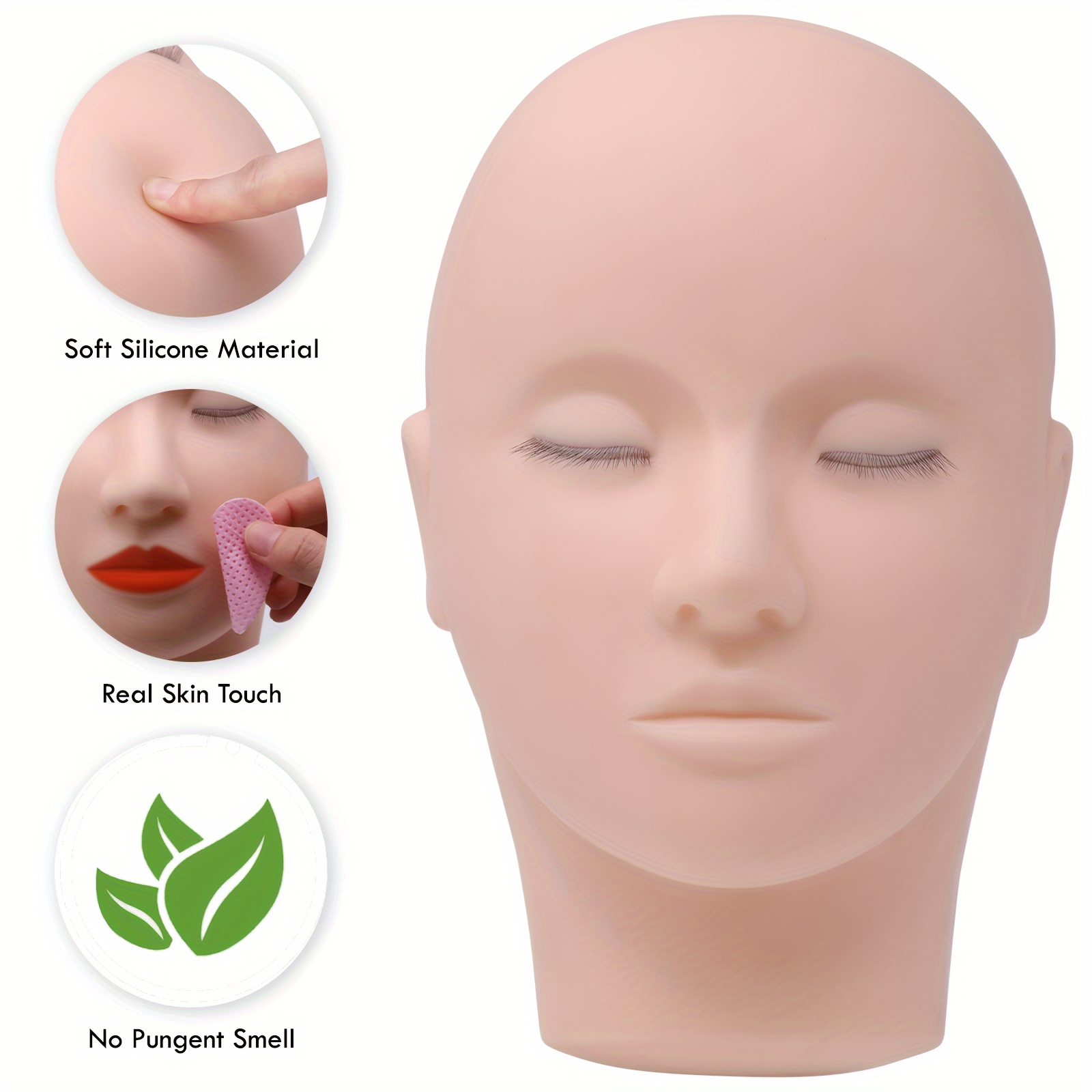 Multi-Function Massage Makeup Practice Soft Mannequin Head Model