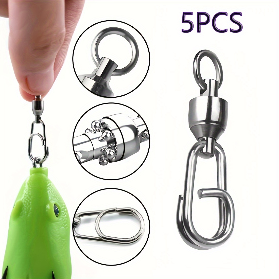 20/100pcs Innovative Design Fishing Swivel, Quick Change Swivel, Fishing  Lure Connector, Fihsing Accessories