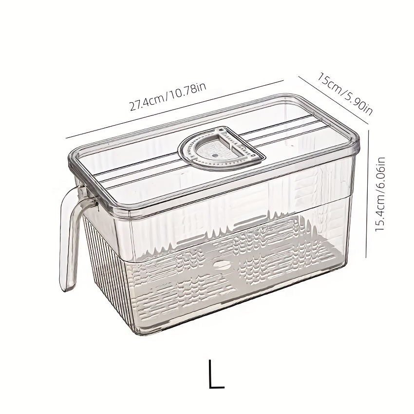 1pc Transparent PET Timing Refrigerator Fresh keeping Box
