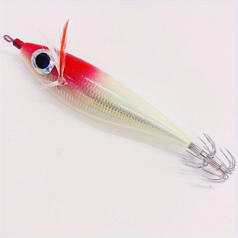 Luminous Squid Jig Floating Hard Lure Bionic Wooden Shrimp - Temu