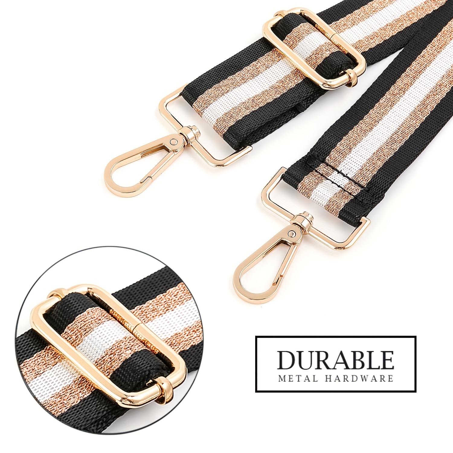 Buy Replacement Purse Strap Adjustable Crossbody Handbag Stripe Wide (Yellow  (Gold Metal)) at .in