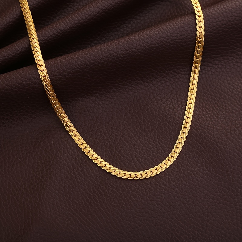 Men's 18K Plated Cuban Link Chain Necklace