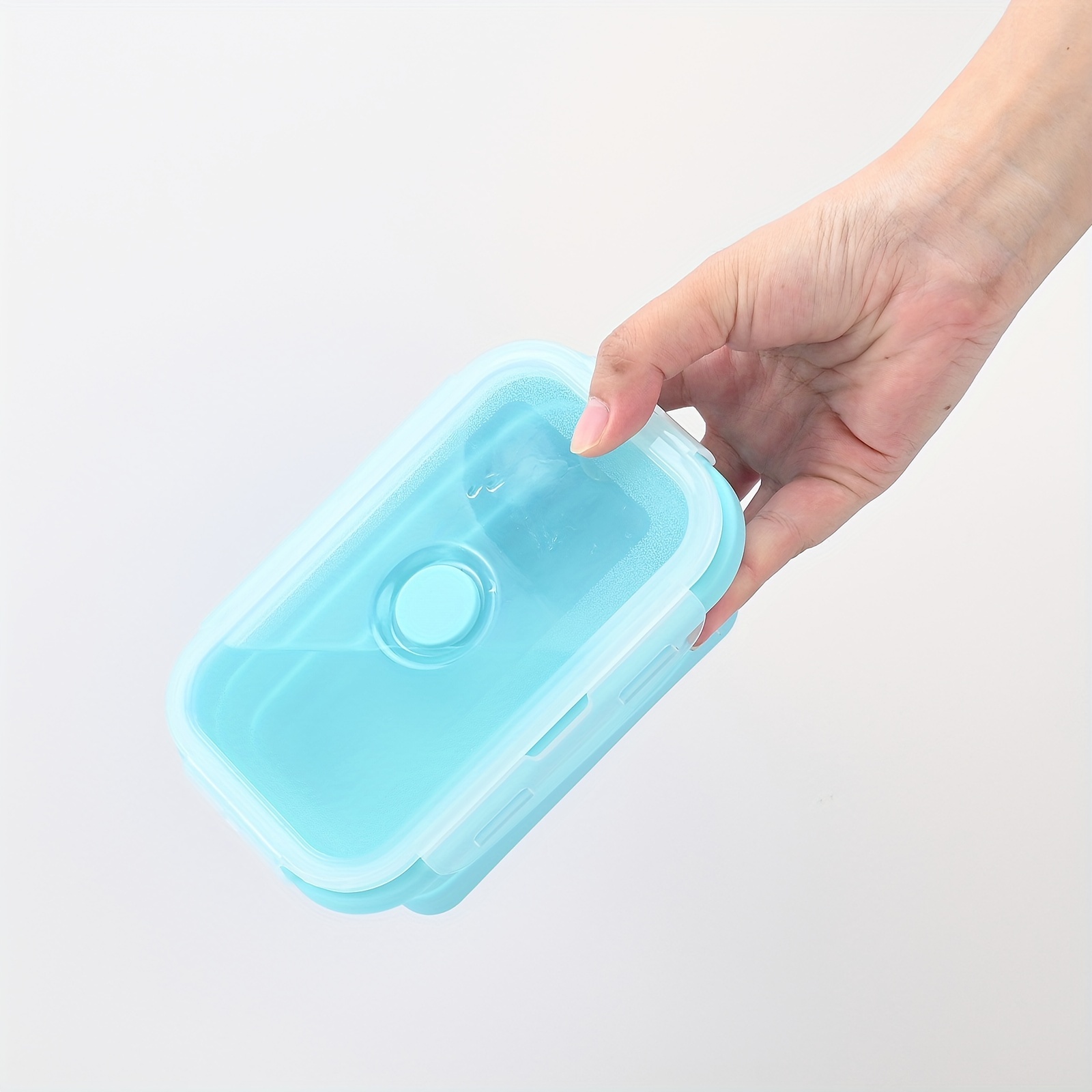 Silicone Lunch Box Folding Bowl Portable Outdoor Crisper - Temu