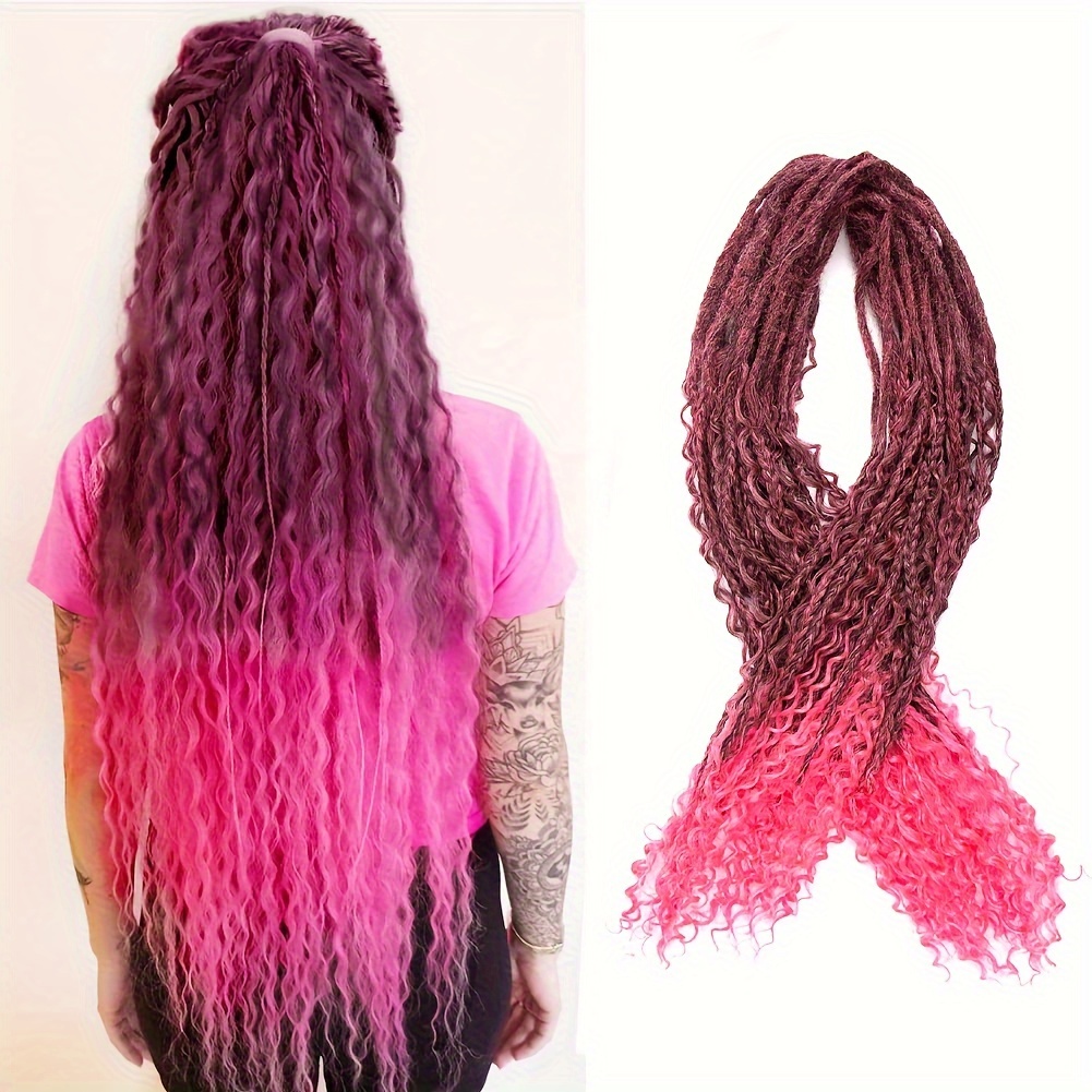 Pink Crochet Dreads with Accessories Double or Single Ended Dreadlocks Free Ends Fake Hair Extensions 3234 8085 30 de | DreadsRainbowShop