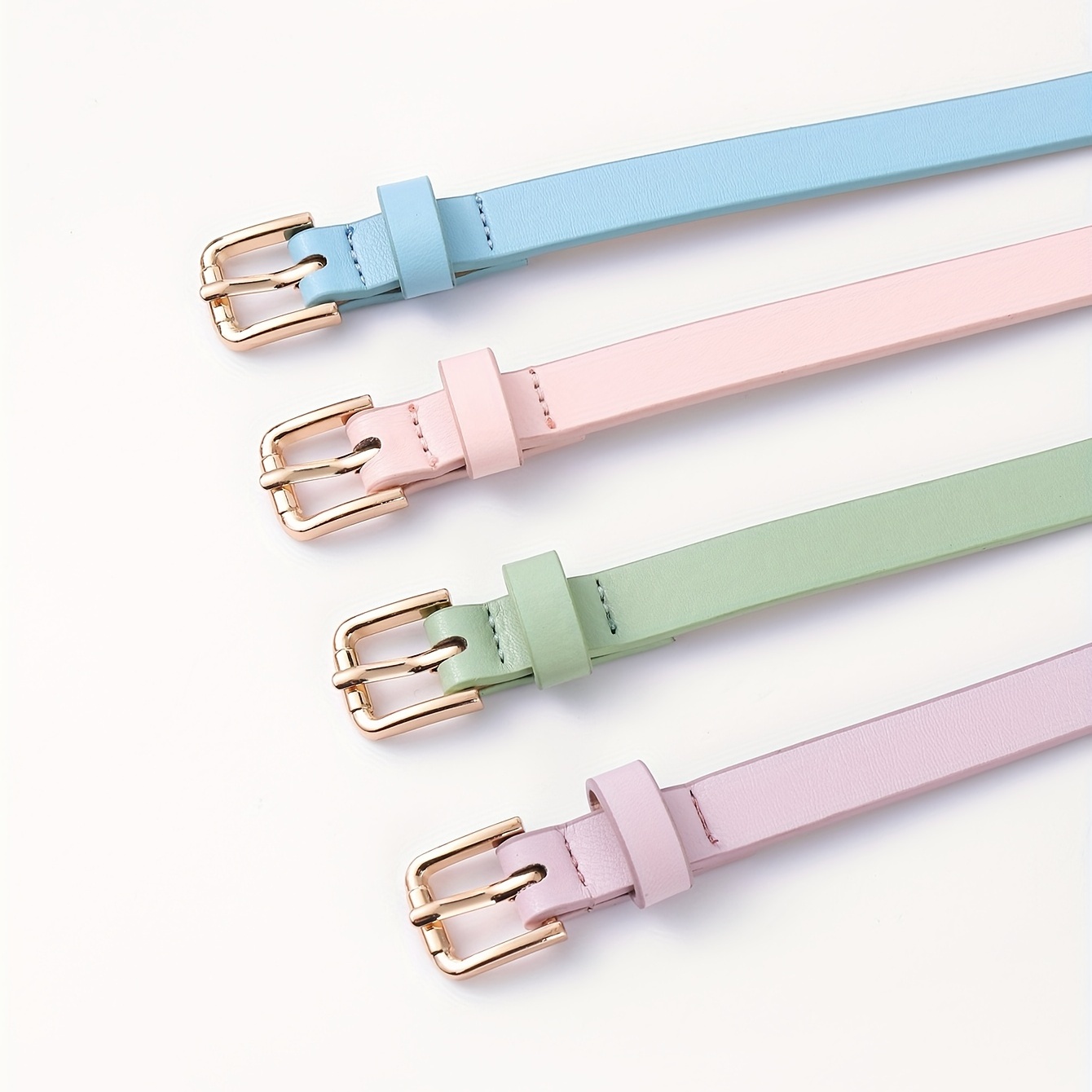 Square Pin Buckle Belt Set PU Vintage Jeans Pants Belt Women