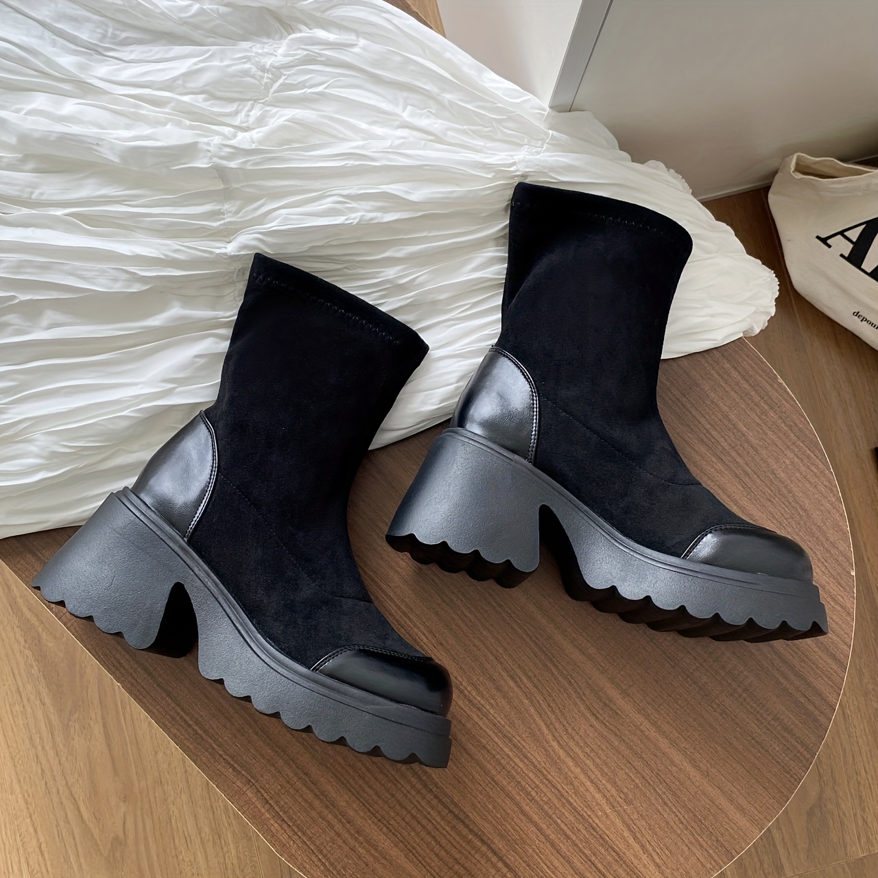 Chunky on sale suede boots