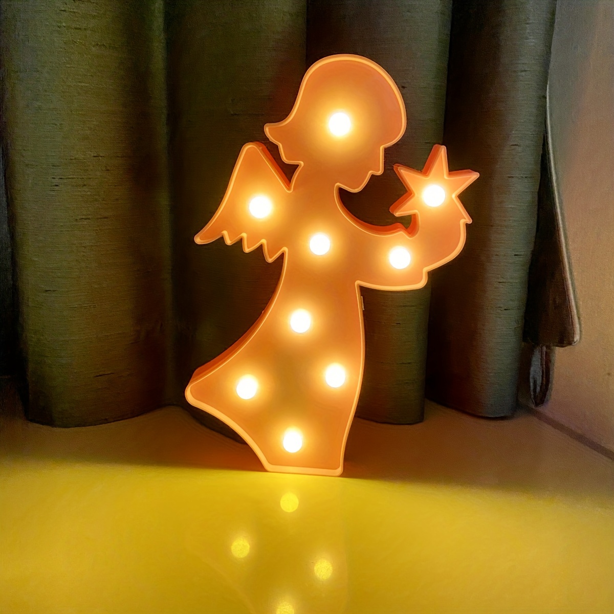 1 pièce lumière décorative LED ange taille ange néon LED 10 - Temu
