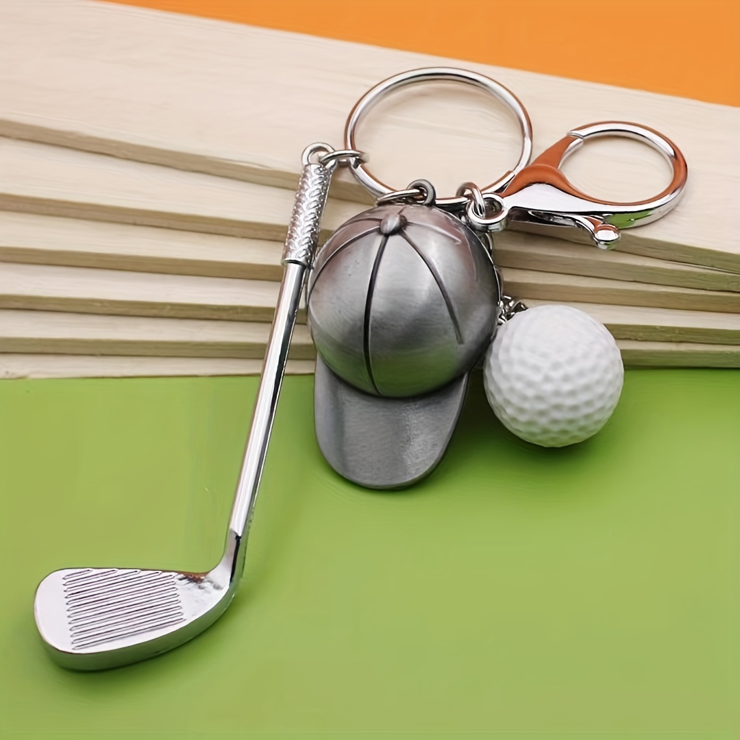 Mini Golf Club & Ball Charm Keychain For Golf Fans Gifts Bag