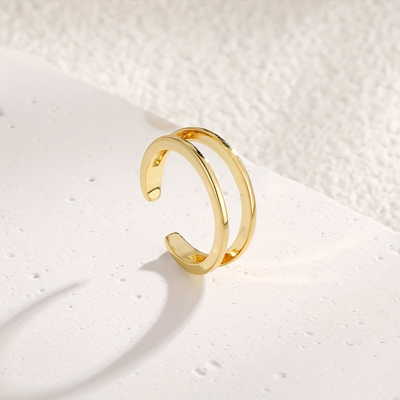 Double Layer 18K Plated Toe Ring, Summer Vacation Decor