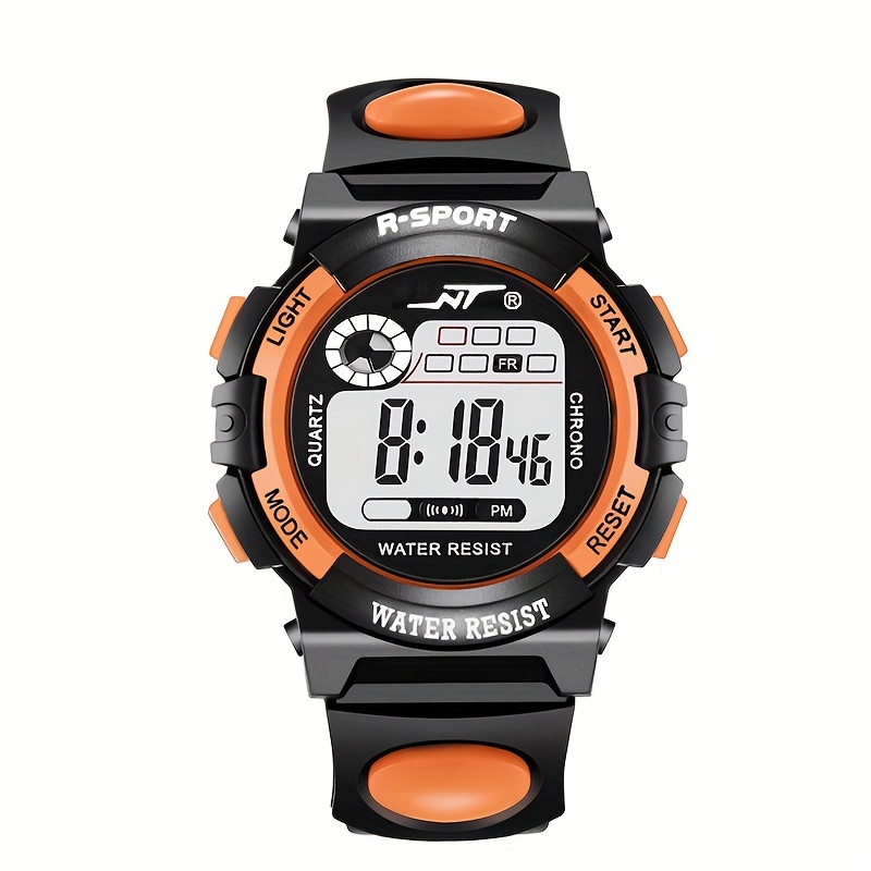MVS 7 Lights Digital Sports Watch with Stop Watch and Day & Date for  Boys/Girls (Red,Blue & Orange) : : Fashion