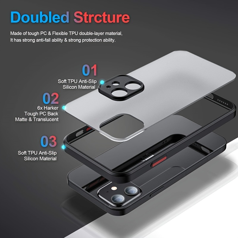 iPhone 14 Pro Max & 14 Pro - Protector silicone case, suave de silicona  antigolpes