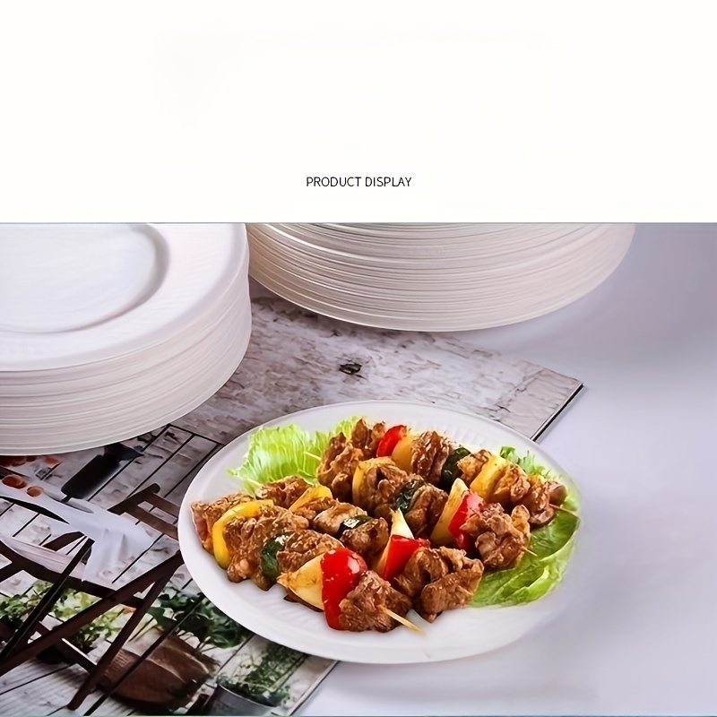 Heavy-duty Plates - Bagasse Plates Made Of Natural Sugarcane Fibers -  Biodegradable Paper Plates For Bbq, Birthday Cake, Dinner, And Fruit -  Thickened And Durable - Baking Supplies - Temu