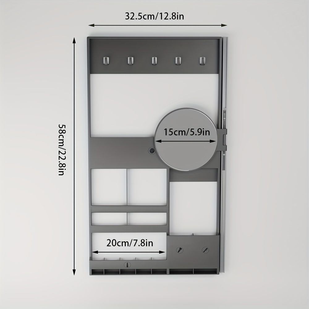 32.5cm Modern Bathroom Over The Door Shower Caddy with Storage