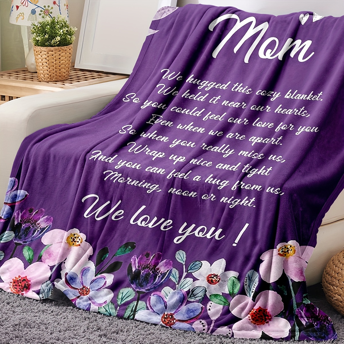 Purple christmas blanket sale