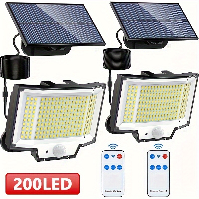 2 Pack Spot Solaire Extérieur, 30 LED Lampes Solaires Etanche IP67  Projecteur Solaire Réglable avec Panneau