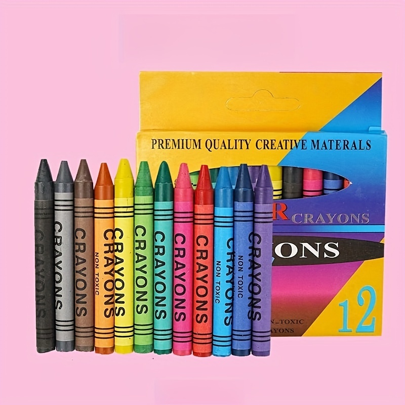 Creative Building Blocks Coloring Crayons, 12-color Square Crayons, Oil  Pastels, Colored Pencils, Stationery Prizes - Temu