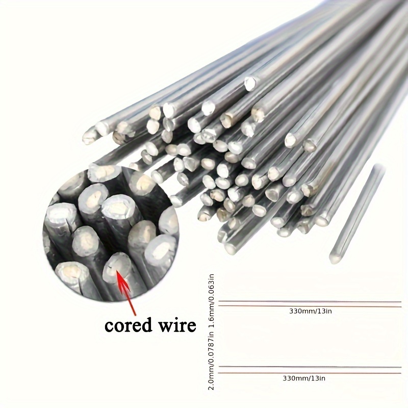 20pcs Low Temperature Simple Welding Rods Easy To Melt Aluminium Flux Cored  Welding Electrodes Wire Solder For Aluminum